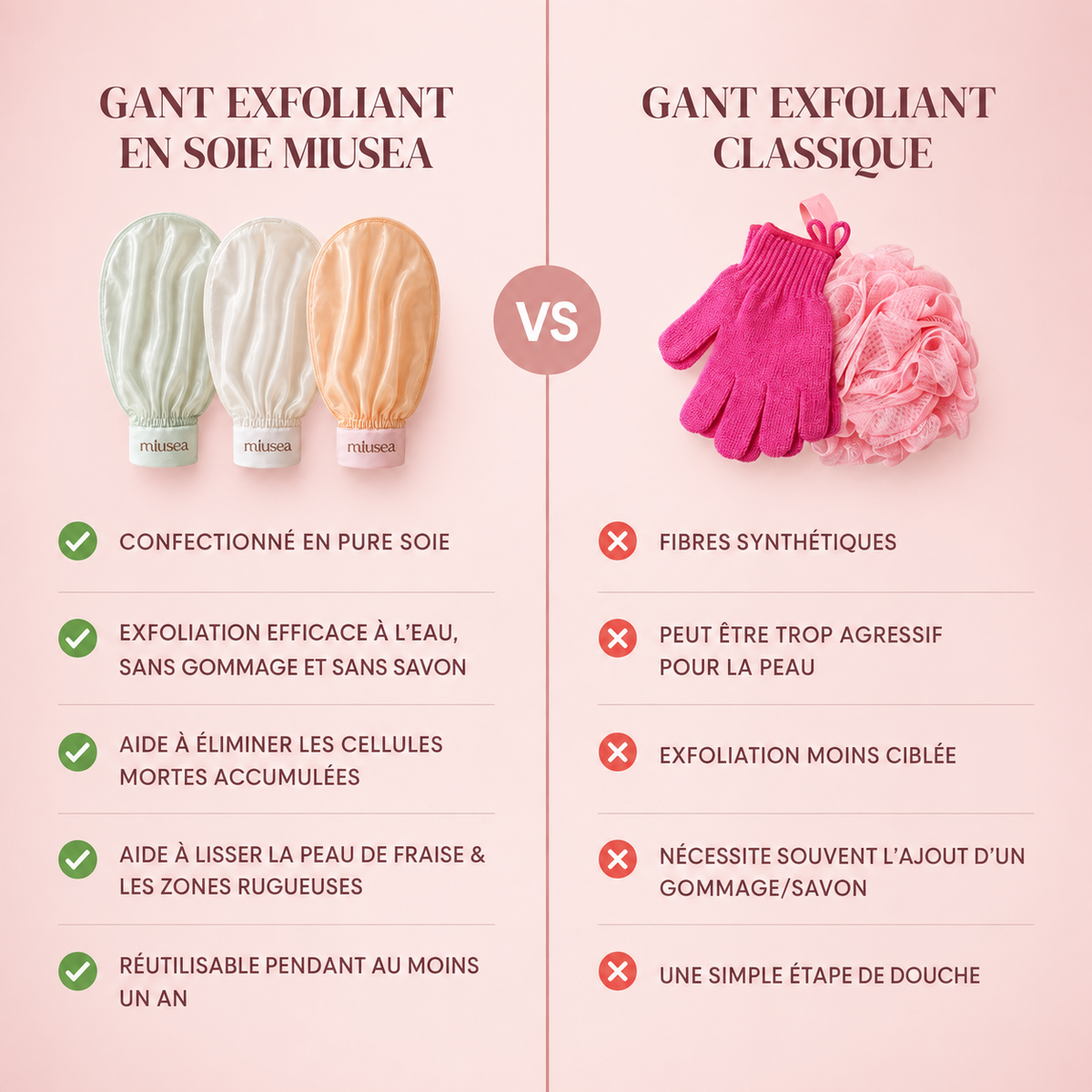 Gant Exfoliant en Soie